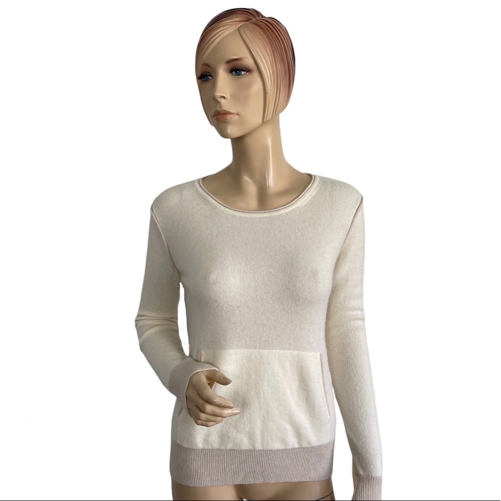 Raffi Cashmere Cream Pullover Sweater Small
